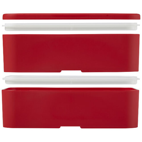 MIYO Doppel-Lunchbox, rot, rot, rot bedrucken, Art.-Nr. 21047021