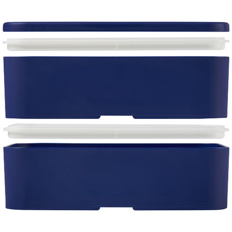MIYO Doppel-Lunchbox, blau, blau, blau bedrucken, Art.-Nr. 21047052