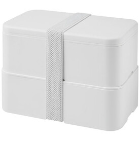 MIYO Pure Doppel-Lunchbox, antimikrobiell, weiss, weiss, weiss bedrucken, Art.-Nr. 21047201 MIYO Pure Doppel-Lunchbox, antimikrobiell, weiss, weiss, weiss bedrucken, Art.-Nr. 21047201