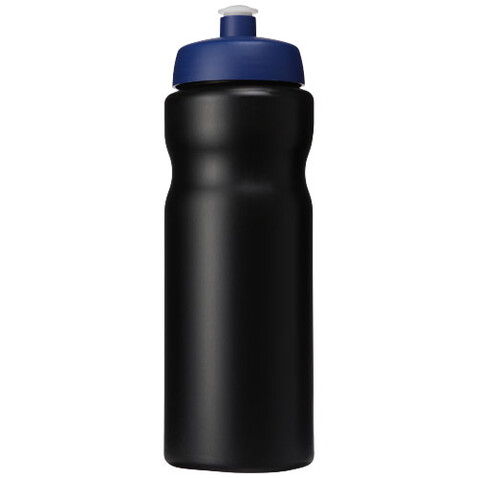 Baseline® Plus 650 ml Sportflasche, blau, schwarz bedrucken, Art.-Nr. 22020198