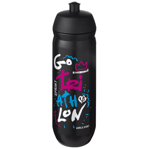 HydroFlex™ 750 ml Squeezy Sportflasche, schwarz bedrucken, Art.-Nr. 22030190