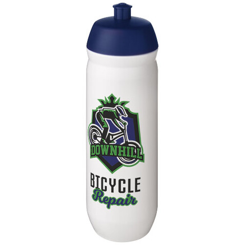 HydroFlex™ 750 ml Squeezy Sportflasche, blau, weiss bedrucken, Art.-Nr. 22030195