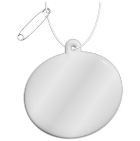 RFX™ H-09 ovaler reflektierender TPU-Anhänger, weiss bedrucken, Art.-Nr. 1PR08701