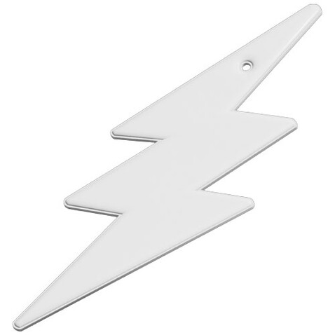 RFX™ H-10 Reflektierender TPU-Anhänger Blitz, weiss bedrucken, Art.-Nr. 1PR09701