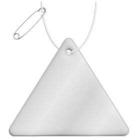 RFX™ H-12 Dreieckiger reflektierender TPU-Anhänger, weiss bedrucken, Art.-Nr. 1PR10101
