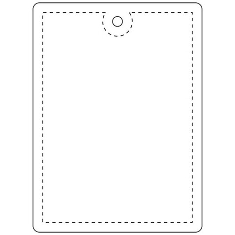 RFX™ rH-12 echteckiger reflektierender PVC-Anhänger groß, weiss bedrucken, Art.-Nr. 1PR10801