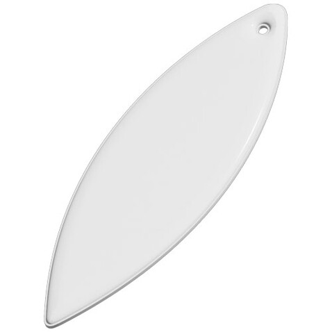 RFX™ H-12 ellipsenförmiger reflektierender PVC-Anhänger, weiss bedrucken, Art.-Nr. 1PR11201