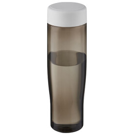 H2O Active® Eco Tempo 700 ml Wasserflasche mit Drehdeckel, weiss, kohle bedrucken, Art.-Nr. 21045001