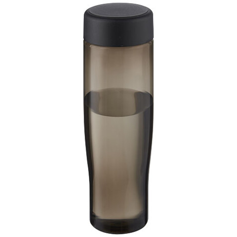 H2O Active® Eco Tempo 700 ml Wasserflasche mit Drehdeckel, schwarz, kohle bedrucken, Art.-Nr. 21045090