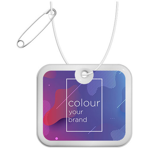 RFX™ H-20 rechteckiger reflektierender PVC-Anhänger XL, weiss bedrucken, Art.-Nr. 1PR12201 RFX™ H-20 rechteckiger reflektierender PVC-Anhänger XL, weiss bedrucken, Art.-Nr. 1PR12201