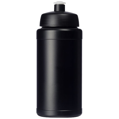 Baseline Recycelte Sportflasche, 500 ml, schwarz, schwarz bedrucken, Art.-Nr. 21044490