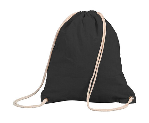 Shugon Stafford Cotton Drawstring Tote, Black, One Size bedrucken, Art.-Nr. 012381010