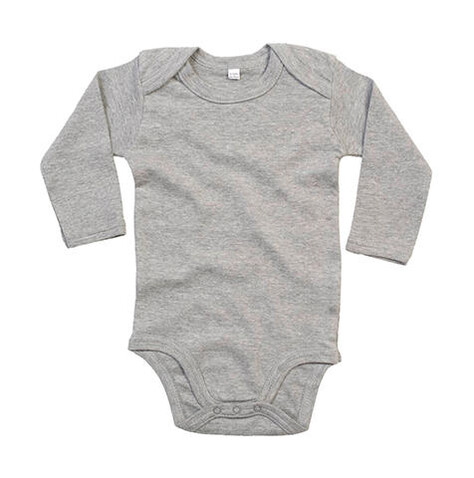 BabyBugz Baby long Sleeve Bodysuit, Heather Grey Melange, 0-3 bedrucken, Art.-Nr. 015471261