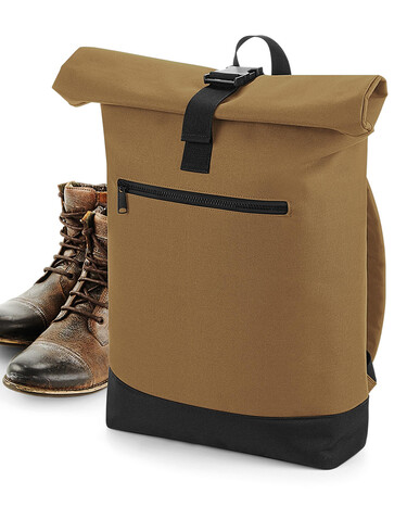 Bag Base Roll-Top Backpack, Caramel, One Size bedrucken, Art.-Nr. 017297400