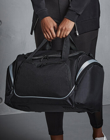Quadra Pro Team Locker Bag, French Navy/Black/White, One Size bedrucken, Art.-Nr. 018302810