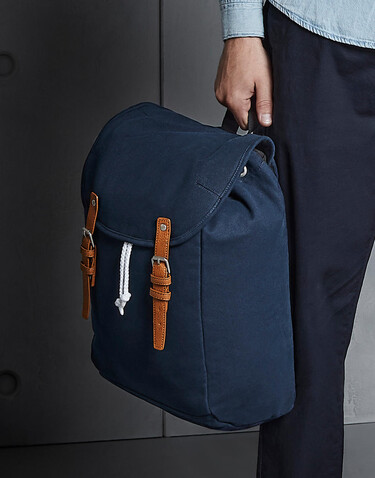 Quadra Vintage Backpack, Black, One Size bedrucken, Art.-Nr. 023301010