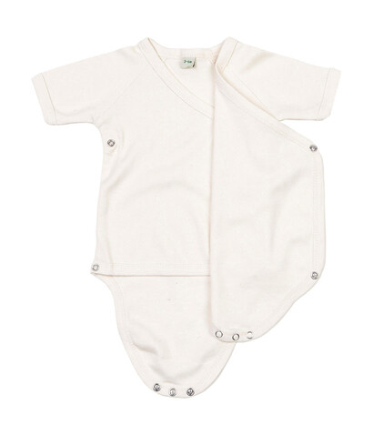 BabyBugz Baby Kimono Bodysuit, Organic Natural, 6-12 bedrucken, Art.-Nr. 023470083