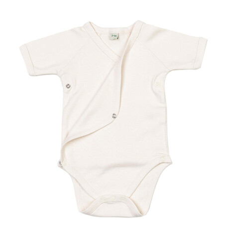 BabyBugz Baby Kimono Bodysuit, Organic Natural, 6-12 bedrucken, Art.-Nr. 023470083