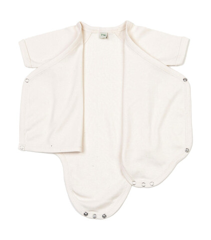 BabyBugz Baby Kimono Bodysuit, Organic Natural, 3-6 bedrucken, Art.-Nr. 023470082