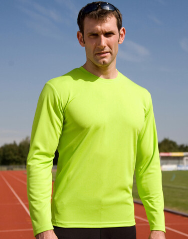 Result Performance T-Shirt LS, Lime Green, S bedrucken, Art.-Nr. 036335213