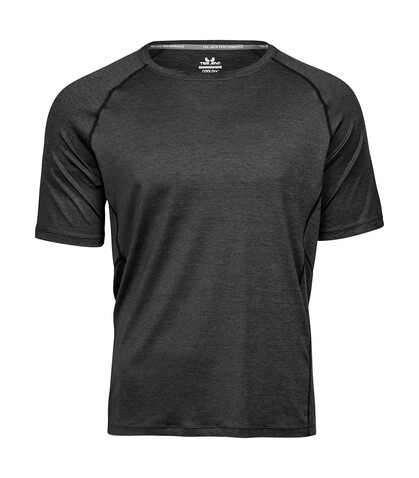 Tee Jays COOLdry Tee, Black Melange, M bedrucken, Art.-Nr. 037541094