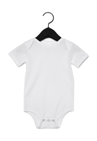 Bella Baby Jersey Short Sleeve One Piece, White, 12-18 bedrucken, Art.-Nr. 046060004