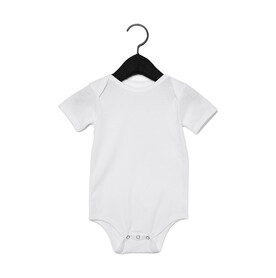 Bella Baby Jersey Short Sleeve One Piece, White, 18-24 bedrucken, Art.-Nr. 046060005