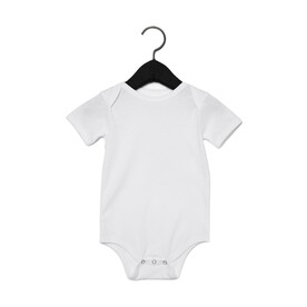 Bella Baby Jersey Short Sleeve One Piece, White, 18-24 bedrucken, Art.-Nr. 046060005