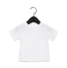 Bella Baby Jersey Short Sleeve Tee, White, 6-12 bedrucken, Art.-Nr. 048060003
