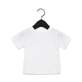 Bella Baby Jersey Short Sleeve Tee, White, 3-6 bedrucken, Art.-Nr. 048060002