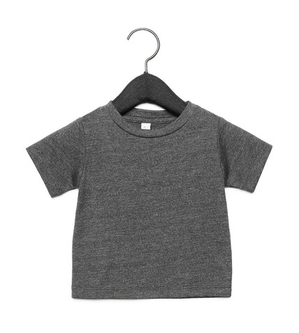 Bella Baby Jersey Short Sleeve Tee, Dark Grey Heather, 3-6 bedrucken, Art.-Nr. 048061272