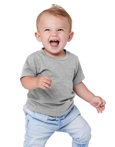 Bella Baby Jersey Short Sleeve Tee, Asphalt, 6-12 bedrucken, Art.-Nr. 048061283