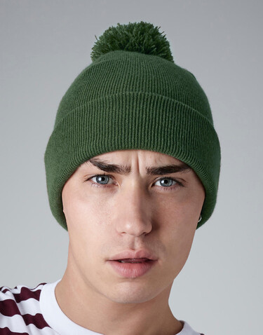 Beechfield Original Pom Pom Beanie, Burgundy, One Size bedrucken, Art.-Nr. 056694480