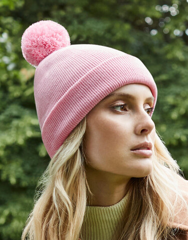 Beechfield Original Pom Pom Beanie, Dusky Pink, One Size bedrucken, Art.-Nr. 056694270