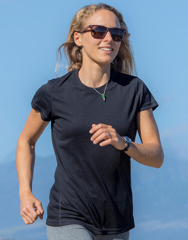 Result Ladies` Performance T-Shirt, Black, XL (16) bedrucken, Art.-Nr. 076331016