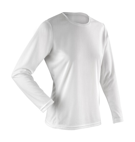 Result Ladies` Performance T-Shirt LS, White, M (12) bedrucken, Art.-Nr. 079330004