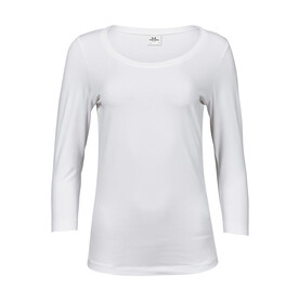 Tee Jays Ladies` 3/4 Sleeve Stretch Tee, White, S bedrucken, Art.-Nr. 100540003 Tee Jays Ladies` 3/4 Sleeve Stretch Tee, White, S bedrucken, Art.-Nr. 100540003