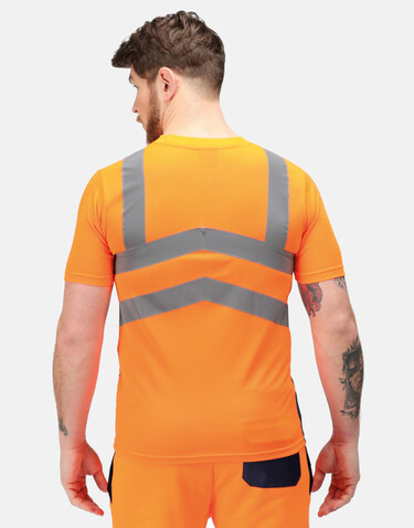 Regatta Pro Hi Vis T-Shirt, Orange/Navy, 2XL bedrucken, Art.-Nr. 101174667