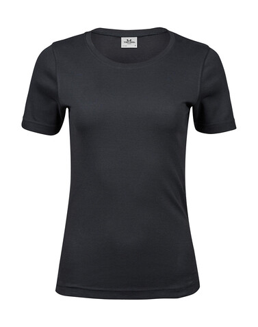 Tee Jays Ladies` Interlock T-Shirt, Dark Grey, XL bedrucken, Art.-Nr. 101541286