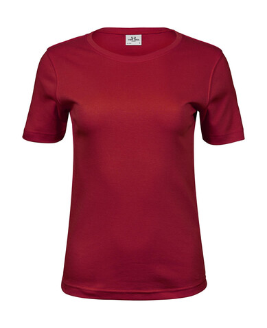 Tee Jays Ladies` Interlock T-Shirt, Deep Red, M bedrucken, Art.-Nr. 101544064