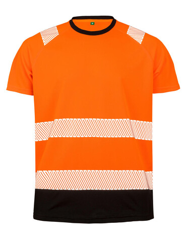 Result Recycled Safety T-Shirt, Fluorescent Orange, L/XL bedrucken, Art.-Nr. 111334055