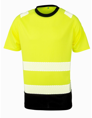 Result Recycled Safety T-Shirt, Fluorescent Yellow, L/XL bedrucken, Art.-Nr. 111336055