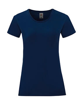 Fruit of the Loom Ladies` Iconic 150 T, Navy, M bedrucken, Art.-Nr. 112012004