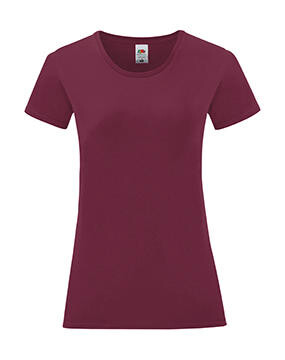 Fruit of the Loom Ladies` Iconic 150 T, Burgundy, S bedrucken, Art.-Nr. 112014483