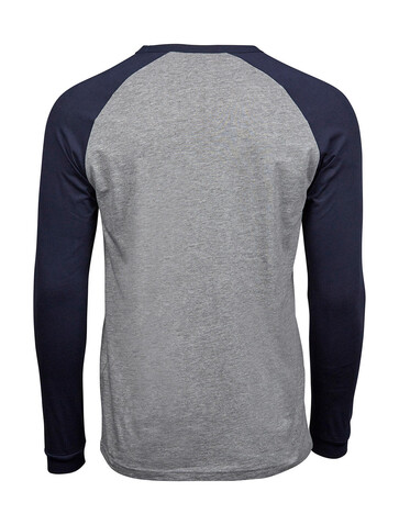 Tee Jays Baseball Tee Long Sleeve, White/Black, XL bedrucken, Art.-Nr. 116540505