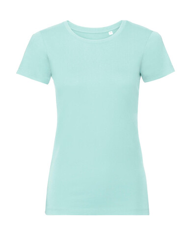Russell Europe Ladies´ Pure Organic Tee, Aqua, S bedrucken, Art.-Nr. 120003283