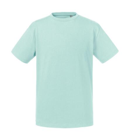 Russell Europe Kids` Pure Organic Tee, Aqua, XL (140/9-10) bedrucken, Art.-Nr. 121003286
