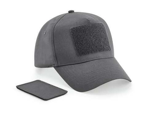 Beechfield Removable Patch 5 Panel Cap, Graphite Grey, One Size bedrucken, Art.-Nr. 121691310