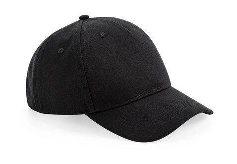Beechfield Organic Cotton 5 Panel, Black, One Size bedrucken, Art.-Nr. 122691010