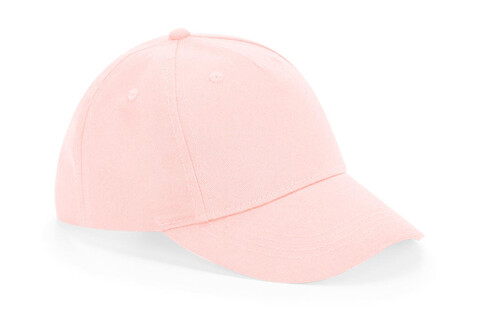 Beechfield Junior Organic Cotton 5 Panel Cap, Powder Pink, One Size bedrucken, Art.-Nr. 123694280